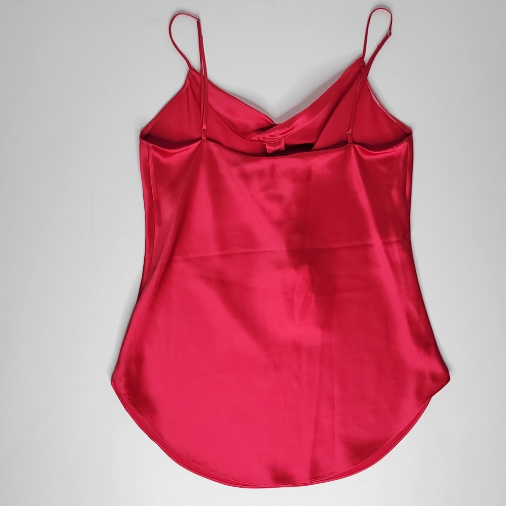 Cinq a Sept Marta Quiet Luxury Old Money Sexy Silk Cowlneck Cami Red size XS - Picture 7 of 14